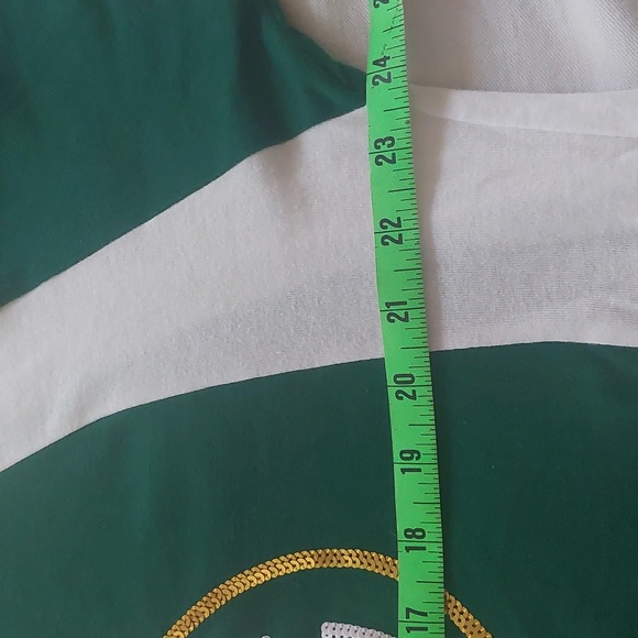 GREENBAY PACKER Victoria's Secret Pink v-neck long sleeve jersey size L like new - Picture 8 of 8